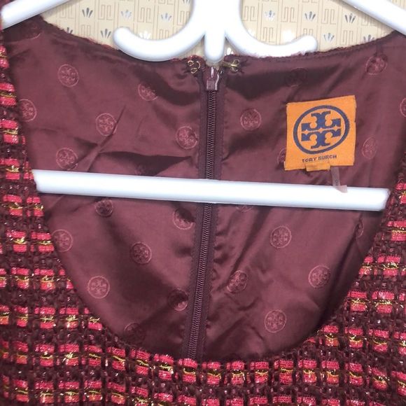 Tory Burch Victory Sleeveless Tweed Sheath Dress - Picture 4 of 7